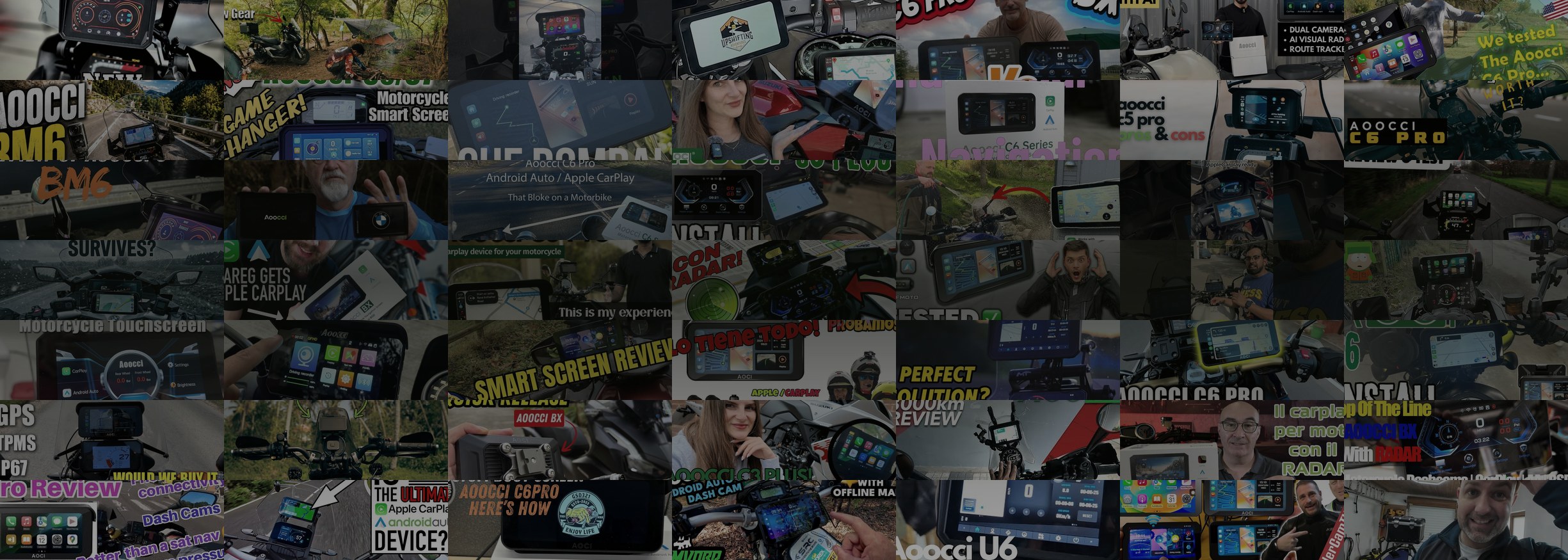 Mosaic of real review video covers